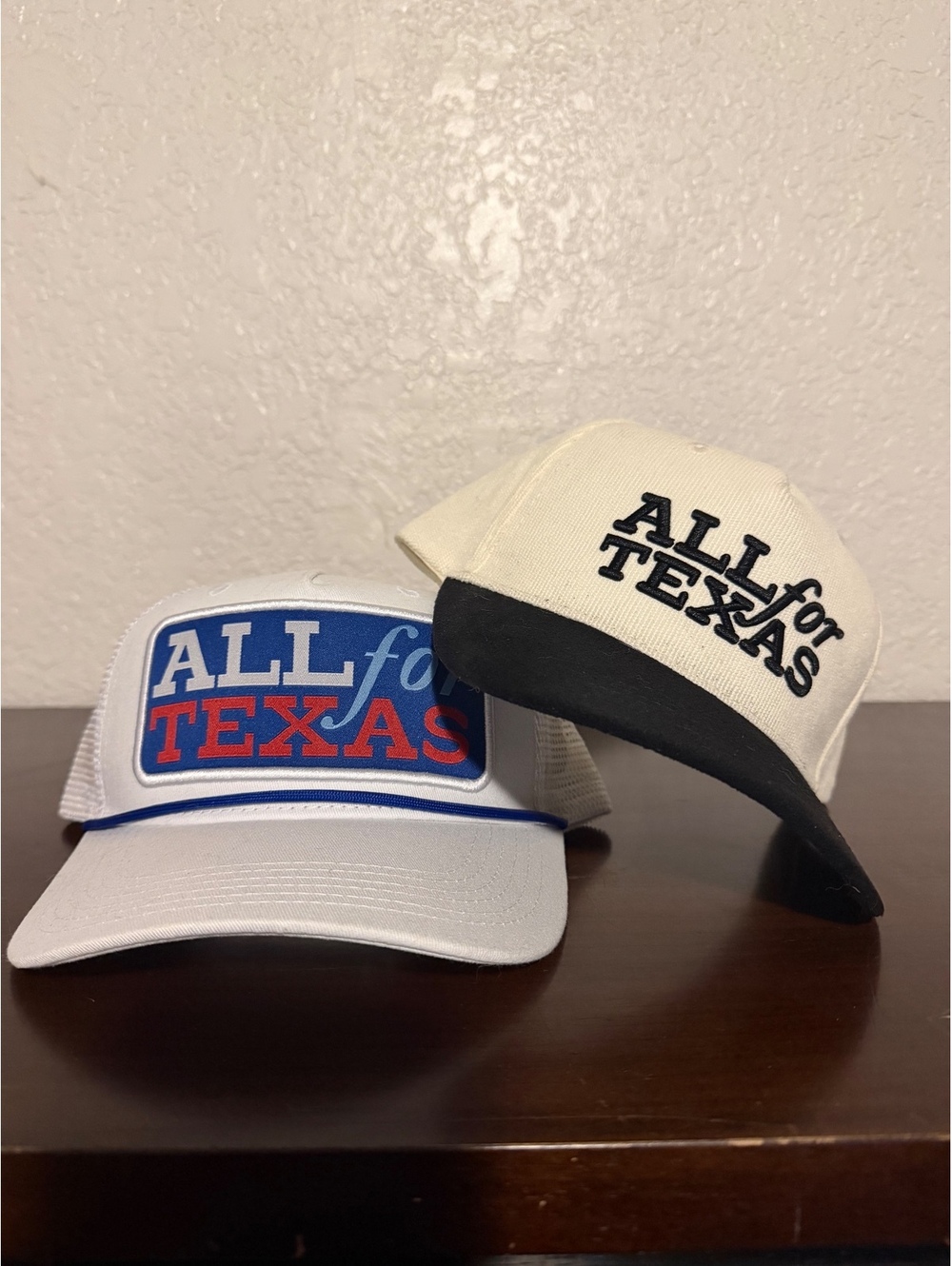 Lot of 2 Limited Edition All for Texas Texas Rangers Snapback Hats NWOT